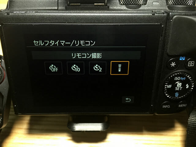 カメラリモートコントローラーEOSM3設定