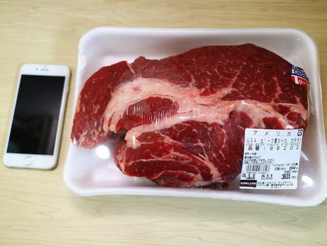 コストコ牛肉ビーフ肩ロース塊大きさ
