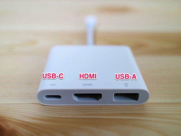 Apple純正USB-C Digital AV MultiportアダプタのUSB-Cポートは電源供給 