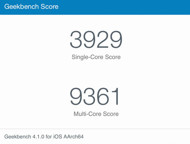 10 5 inch iPad Pro Bench CPU Score Comparison