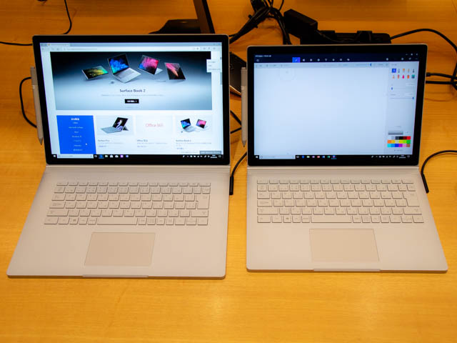 マイクロソフト イベント 201804 SurfaceBook2 13and15インチ 正面