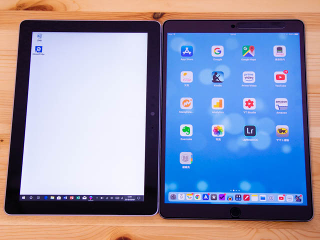 SurfaceGo iPadPro10 5比較
