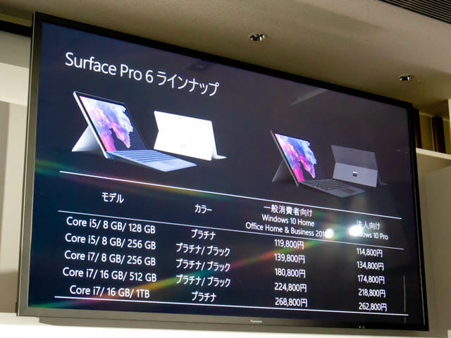 Microsoft Japan Surface Event SurfacePro6ラインナップ