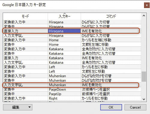 Mac-Winキー配列 Google日本語